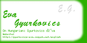 eva gyurkovics business card